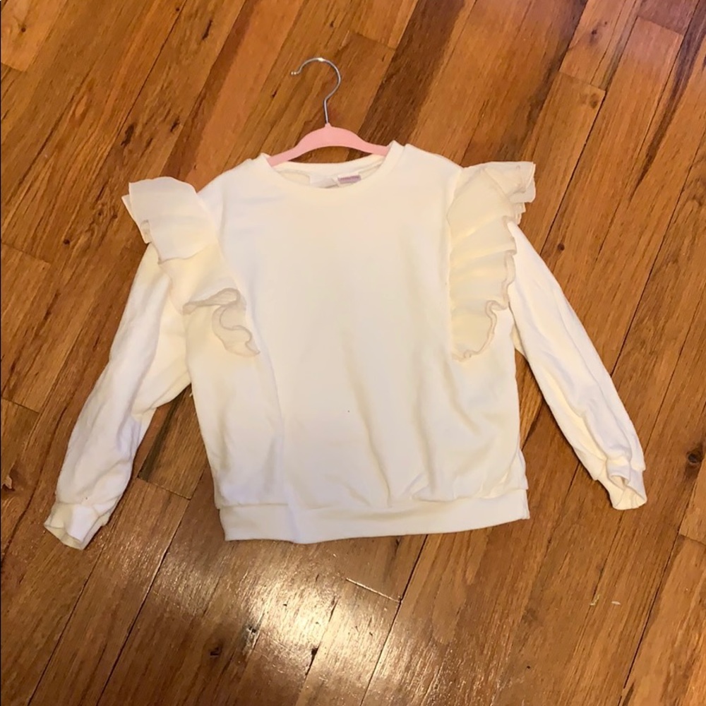 Zara girls ruffle sweater, size 3-4